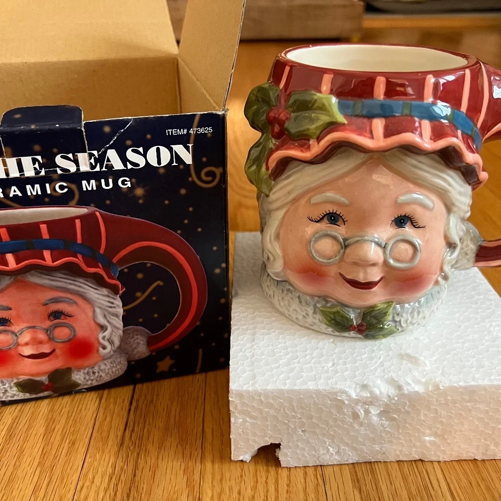 Certified International Susan Winget Christmas Mug Mrs Claus